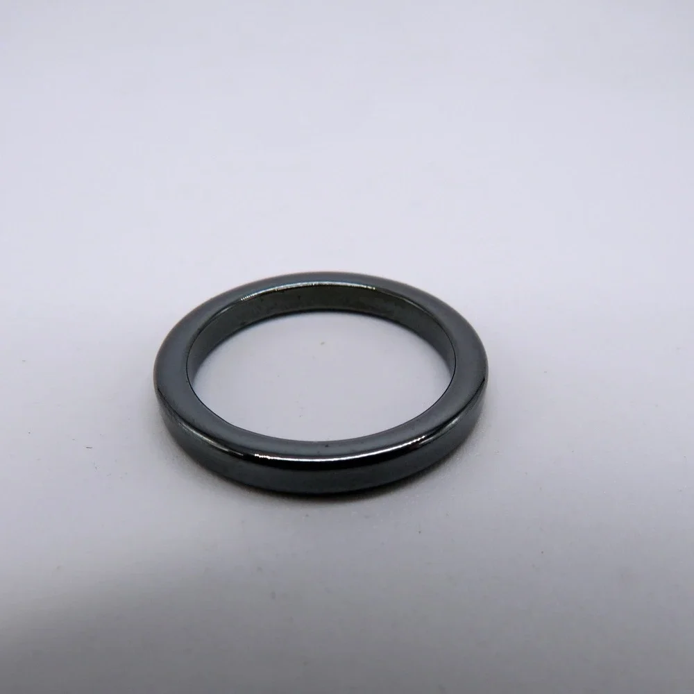 Unbranded Polished Gunmetal Hematite Style Non Magnetic Band Ring Size 9